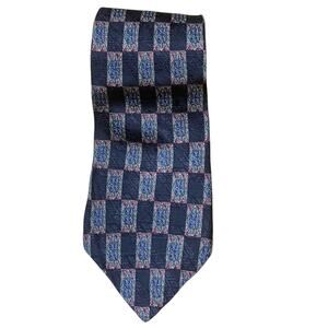Vintage Givenchy Monsieur Designer Luxury 100% Silk Men's Tie Blue Made in USA